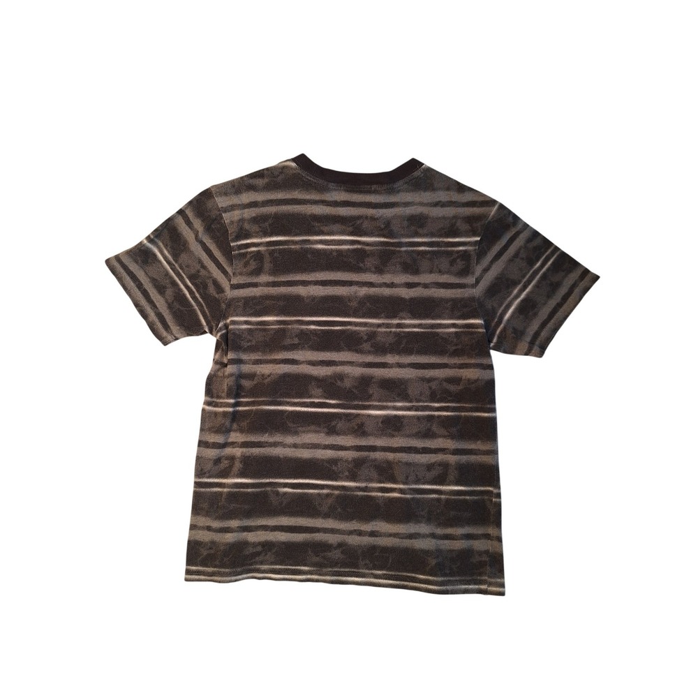 Vans Kids Medium Grey Black Tie Dye Striped Short Sleeve T-Shirt Skater Tee - Picture 2 of 5